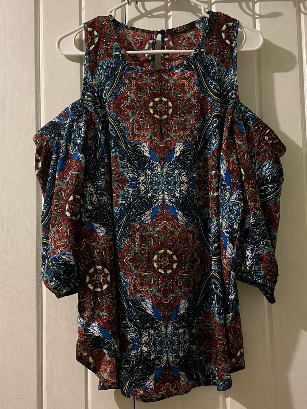 Renee C. Cold shoulder boho blouse 2X like new
